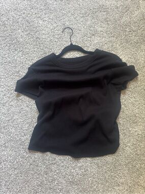 Old Navy Black Short Sleeve Knit Top